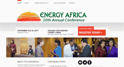 Desktop Screenshot of energyafricaconference.com